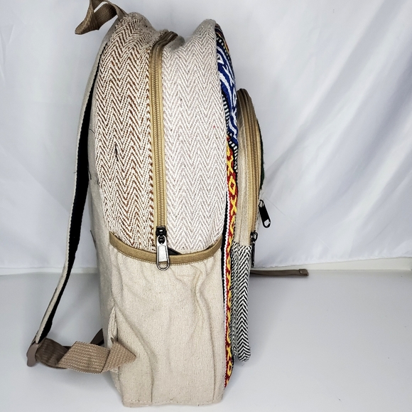 MOVING SALE FINAL PRICE NWOT Handmade Hemp & Cotton Patchwork Back… - Picture 6 of 6